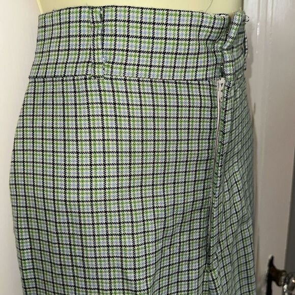 Vintage 70s H.I.S. for Girls Navy Blue, Green & Light Blue Wide Leg Pants - Picture 5 of 8
